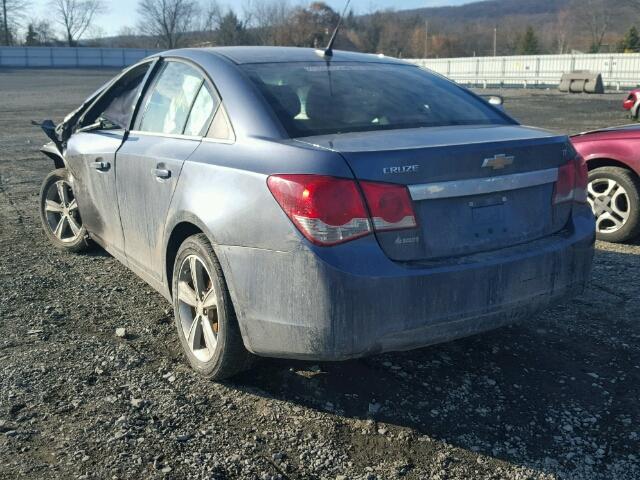 1G1PE5SB2D7121923 - 2013 CHEVROLET CRUZE LT BLUE photo 3