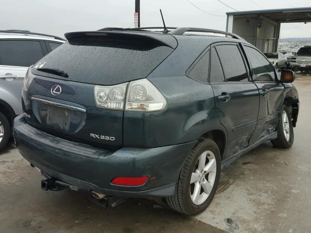 JTJGA31U540021962 - 2004 LEXUS RX 330 GREEN photo 4