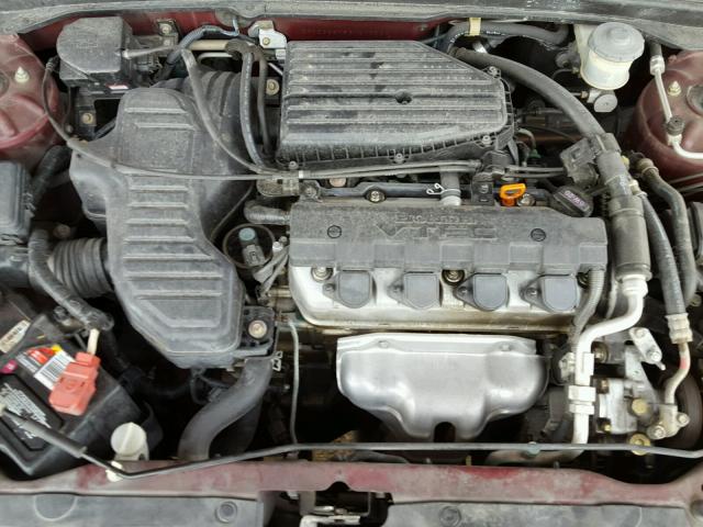 2HGES26753H575552 - 2003 HONDA CIVIC EX MAROON photo 7