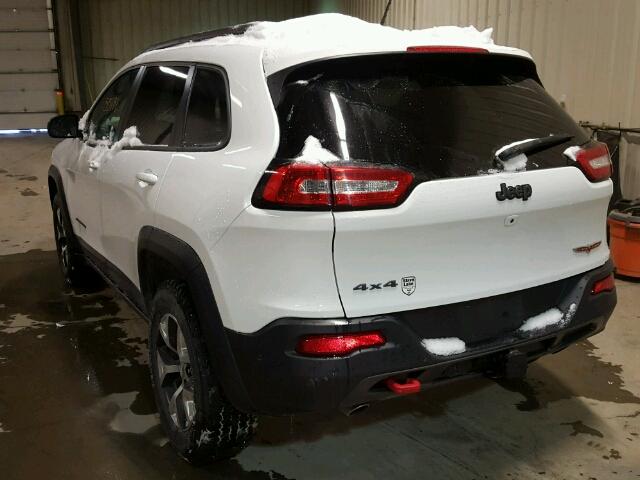 1C4PJMBS0FW702214 - 2015 JEEP CHEROKEE T WHITE photo 3