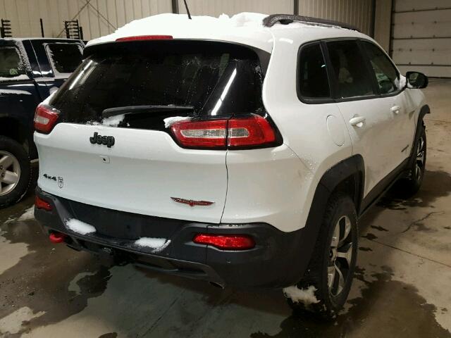 1C4PJMBS0FW702214 - 2015 JEEP CHEROKEE T WHITE photo 4