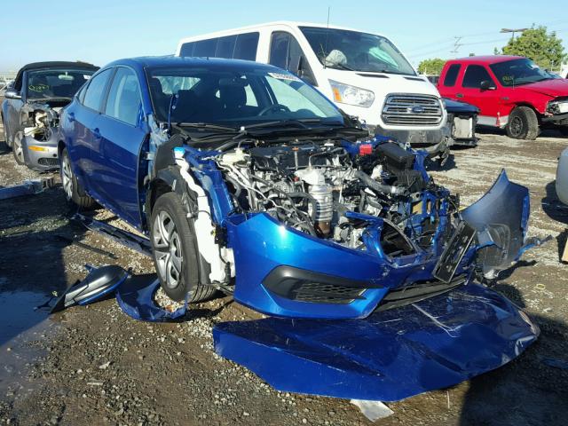 2HGFC2F57HH519619 - 2017 HONDA CIVIC LX BLUE photo 1