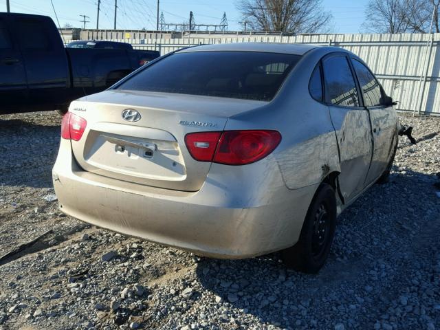 KMHDU46D77U022812 - 2007 HYUNDAI ELANTRA GL BEIGE photo 4