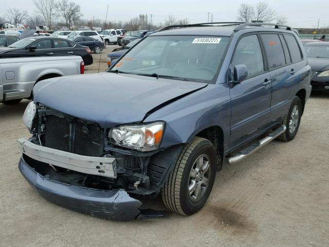 JTEEP21A970223244 - 2007 TOYOTA HIGHLANDER BLUE photo 2