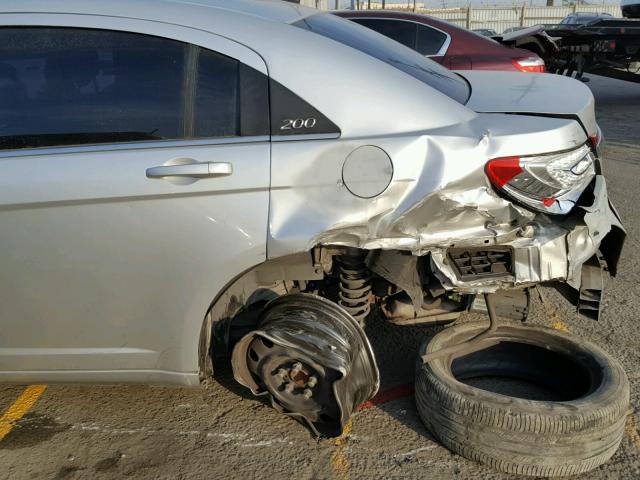 1C3CCBAB7CN289664 - 2012 CHRYSLER 200 LX SILVER photo 9