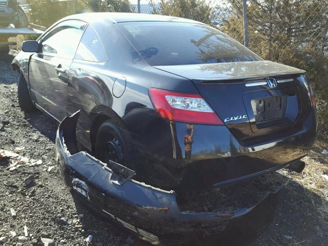 2HGFG11698H514162 - 2008 HONDA CIVIC LX BLACK photo 3