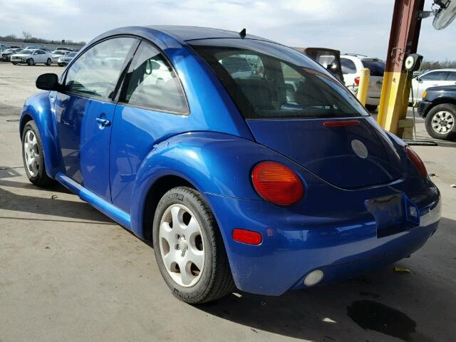 3VWCP21CX2M456890 - 2002 VOLKSWAGEN NEW BEETLE BLUE photo 3