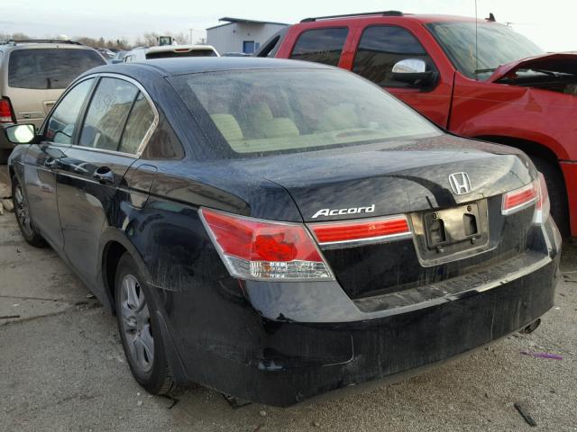 1HGCP2F45CA012966 - 2012 HONDA ACCORD LXP BLACK photo 3