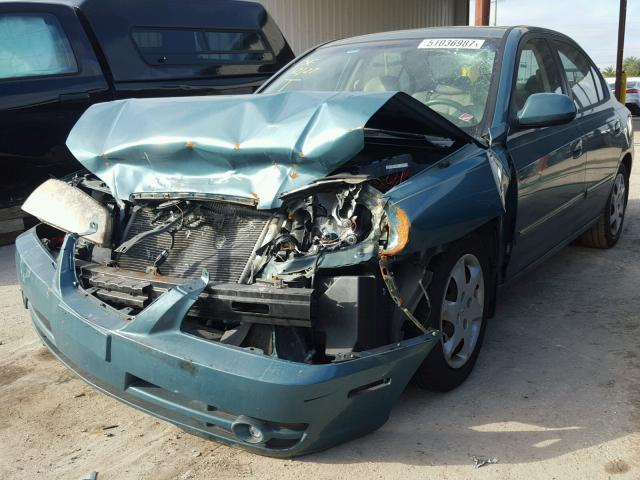 KMHDN46D66U234368 - 2006 HYUNDAI ELANTRA GL BLUE photo 2