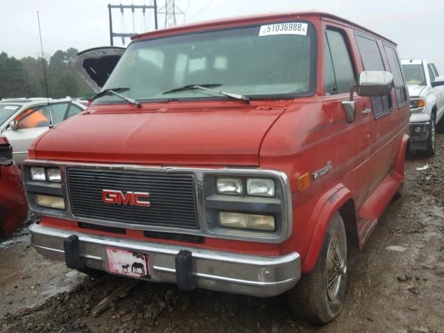 2GDEG25K9P4505471 - 1993 GMC RALLY WAGO RED photo 2