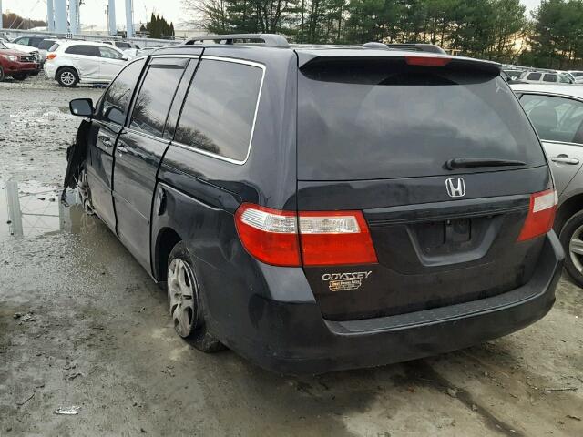 5FNRL38756B080827 - 2006 HONDA ODYSSEY EX BLACK photo 3