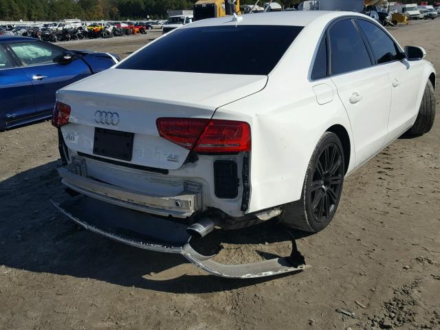 WAUAVAFD2BN021585 - 2011 AUDI A8 QUATTRO WHITE photo 4