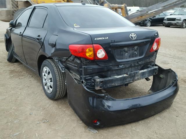 1NXBU40E79Z057149 - 2009 TOYOTA COROLLA BA BLACK photo 3