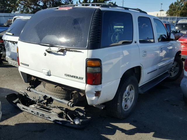 1GNEK13TX4R160276 - 2004 CHEVROLET TAHOE K150 WHITE photo 4