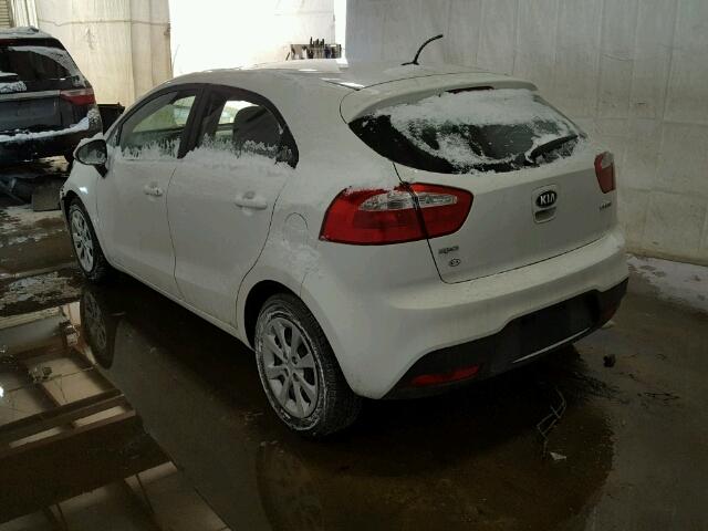 KNADN5A3XD6180547 - 2013 KIA RIO EX WHITE photo 3