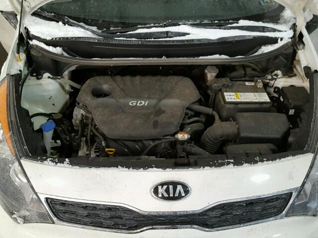 KNADN5A3XD6180547 - 2013 KIA RIO EX WHITE photo 7