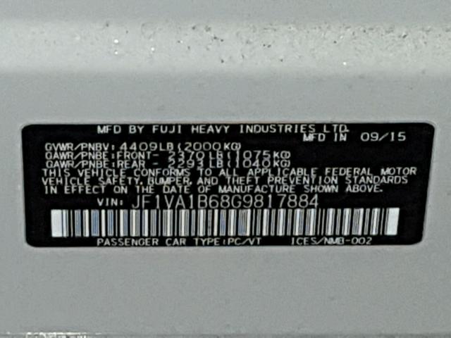 JF1VA1B68G9817884 - 2016 SUBARU WRX WHITE photo 10