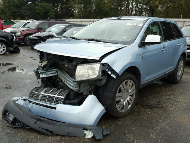 2LMDU68C98BJ15102 - 2008 LINCOLN MKX BLUE photo 2