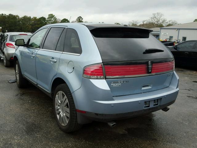 2LMDU68C98BJ15102 - 2008 LINCOLN MKX BLUE photo 3