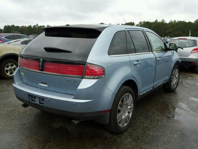 2LMDU68C98BJ15102 - 2008 LINCOLN MKX BLUE photo 4