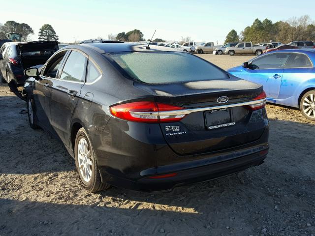 3FA6P0G79HR298090 - 2017 FORD FUSION S BLACK photo 3