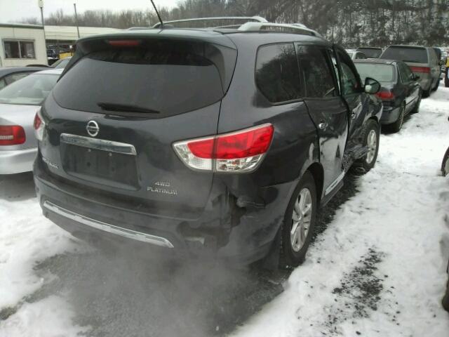 5N1AR2MM3DC621221 - 2013 NISSAN PATHFINDER GRAY photo 4