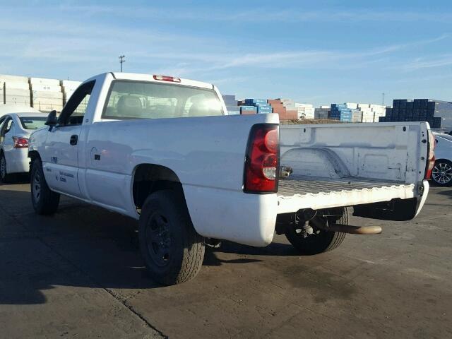 1GCEC14V85Z259010 - 2005 CHEVROLET SILVERADO WHITE photo 3