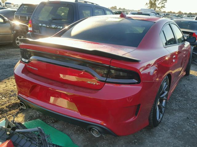 2C3CDXEJ8HH503833 - 2017 DODGE CHARGER SR RED photo 4