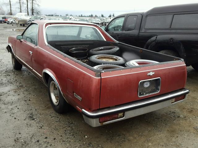 1W80KAK509839 - 1980 CHEVROLET EL CAMINO RED photo 3