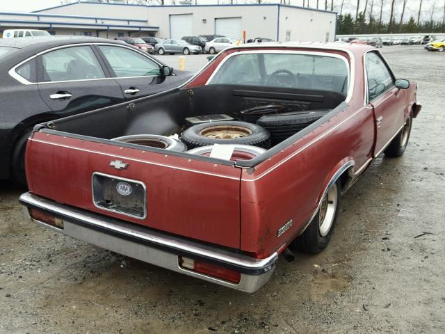 1W80KAK509839 - 1980 CHEVROLET EL CAMINO RED photo 4