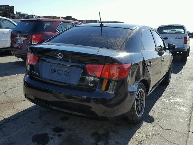 KNAFU4A27A5244168 - 2010 KIA FORTE EX BLACK photo 4