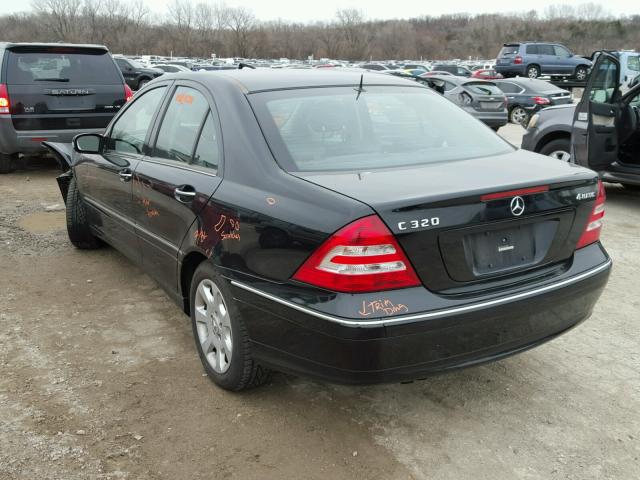 WDBRF84J25F672829 - 2005 MERCEDES-BENZ C 320 4MAT BLACK photo 3