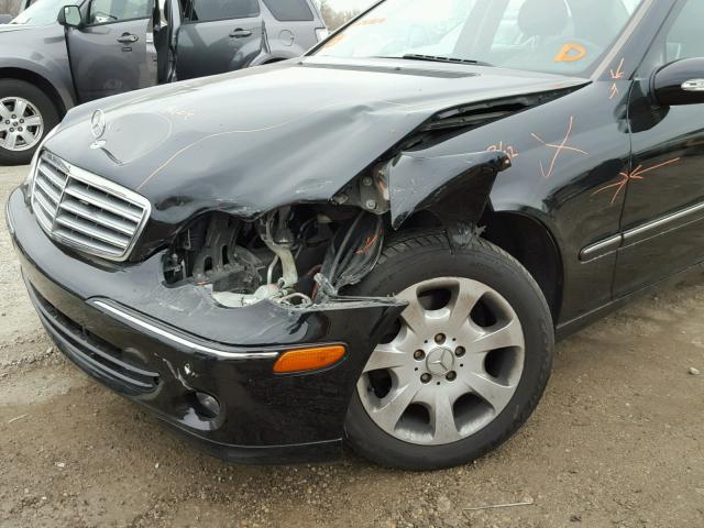 WDBRF84J25F672829 - 2005 MERCEDES-BENZ C 320 4MAT BLACK photo 9