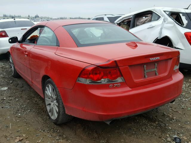 YV1MC67258J042165 - 2008 VOLVO C70 T5 RED photo 3