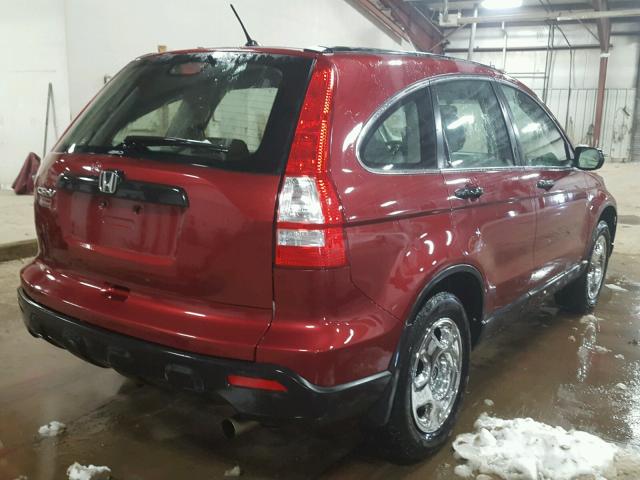 JHLRE48317C082881 - 2007 HONDA CR-V LX MAROON photo 4