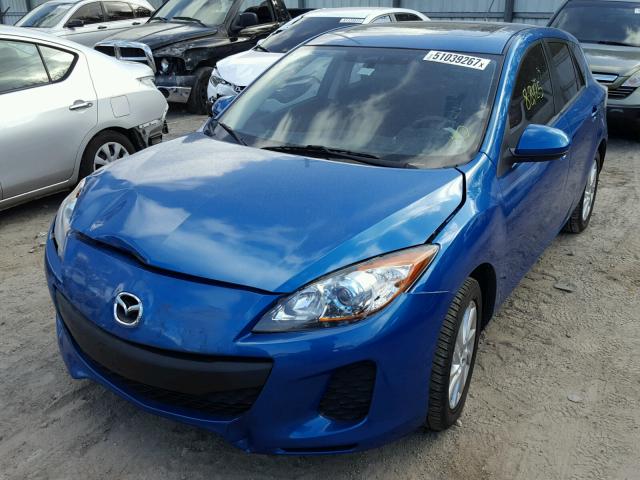 JM1BL1L71C1665258 - 2012 MAZDA 3 I BLUE photo 2