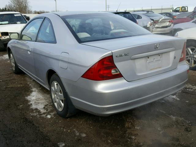 1HGEM22972L000923 - 2002 HONDA CIVIC EX SILVER photo 3