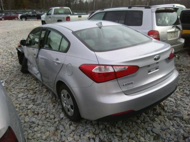 KNAFK4A68G5524277 - 2016 KIA FORTE LX SILVER photo 3