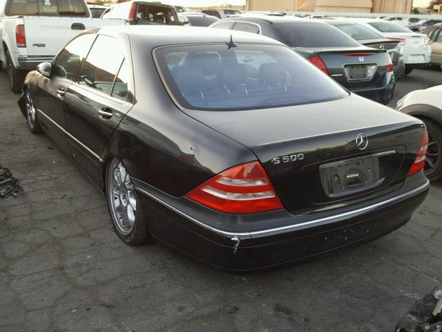 WDBNG75J82A245281 - 2002 MERCEDES-BENZ S 500 BLACK photo 3