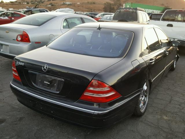 WDBNG75J82A245281 - 2002 MERCEDES-BENZ S 500 BLACK photo 4