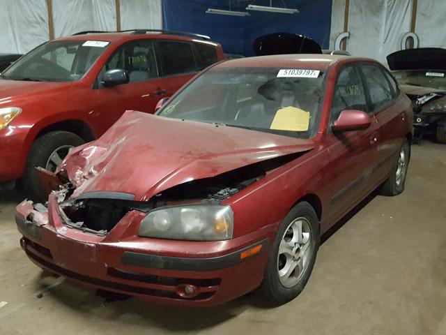 KMHDN56D04U119543 - 2004 HYUNDAI ELANTRA GL MAROON photo 2