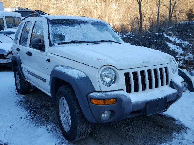 1J4GL48K04W294550 - 2004 JEEP LIBERTY SP WHITE photo 1