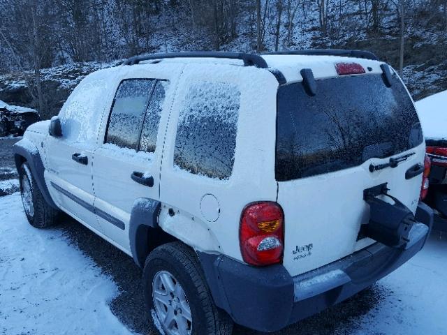 1J4GL48K04W294550 - 2004 JEEP LIBERTY SP WHITE photo 3
