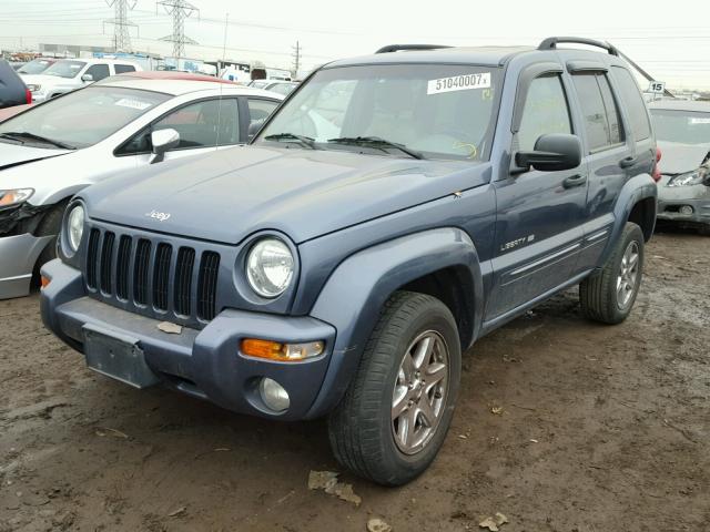 1J4GL58K12W217575 - 2002 JEEP LIBERTY LI BLUE photo 2