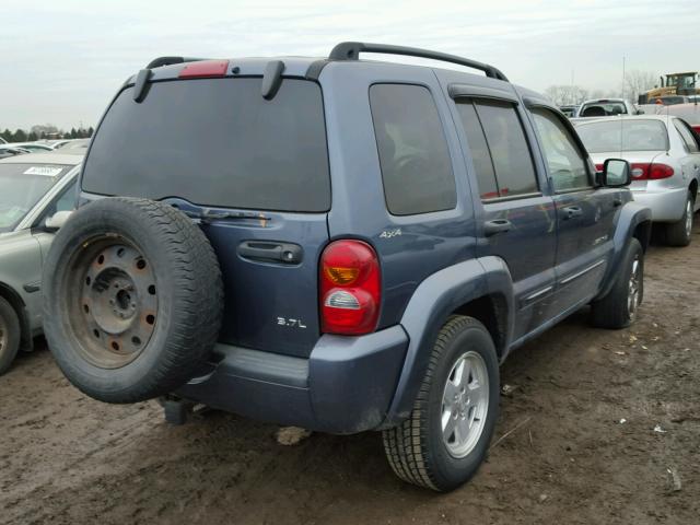 1J4GL58K12W217575 - 2002 JEEP LIBERTY LI BLUE photo 4