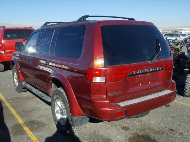 JA4MT31H0XP000784 - 1999 MITSUBISHI MONTERO SP RED photo 3