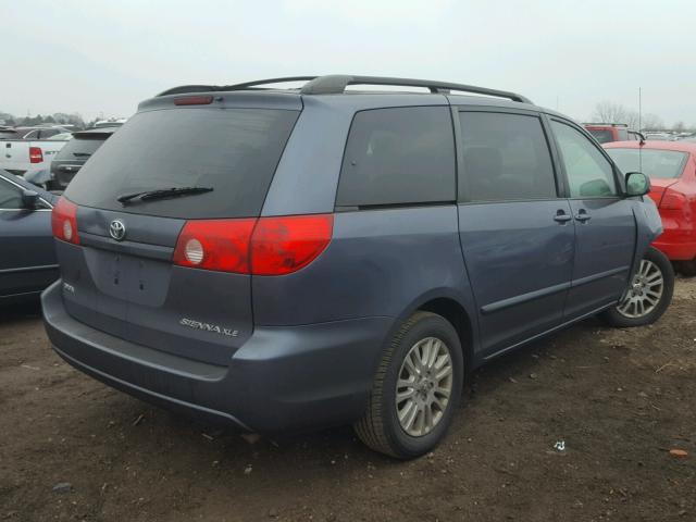 5TDZK22C88S160379 - 2008 TOYOTA SIENNA XLE BLUE photo 4