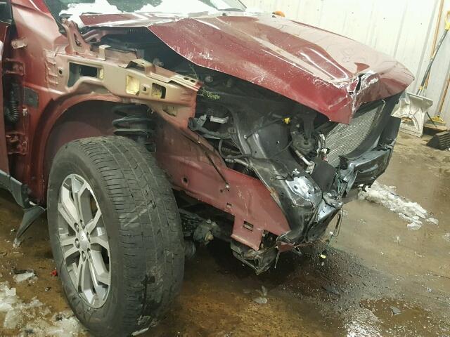 1GKKVRKD0GJ117990 - 2016 GMC ACADIA SLT მუქწითელი ფოტო 9