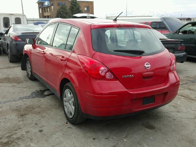 3N1BC1CP5AL365134 - 2010 NISSAN VERSA S RED photo 3