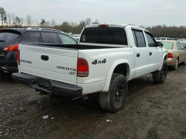 1D7HG38K74S758083 - 2004 DODGE DAKOTA QUA WHITE photo 4